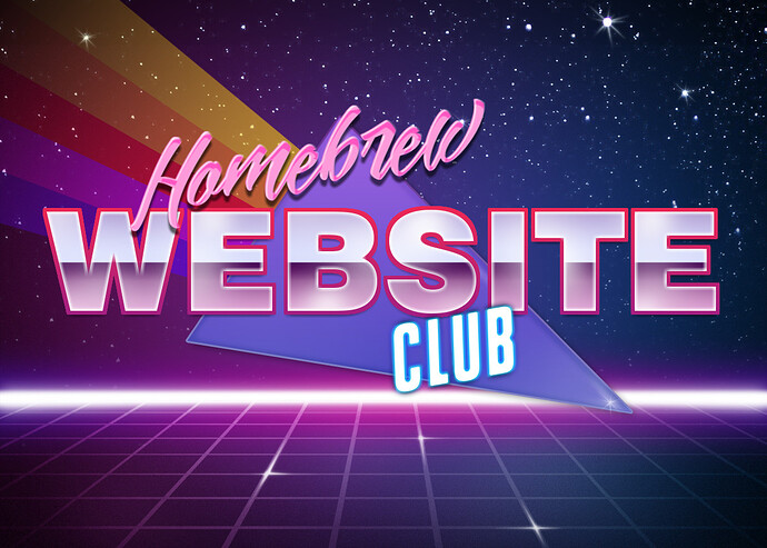 Homebrew Website Club 80s Logo HWC